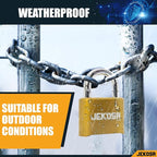 Jekosa® JKC/50 [Weatherpoof] Heavy Duty Combination Lock Outdoor - Lock with 4 Digit Code [No Key] - Ideal for Gate, Shed, Fence