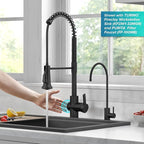 KRAUS Britt Touchless Sensor Commercial Single Handle Pull Down Kitchen Faucet in Matte Black, KSF-1691MB