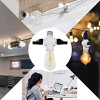 4 Pack, Light Socket to Plug Adapter, Convert E26 Light Socket to 3-Prong Outlet Adapter and Light Bulb Socket (White)