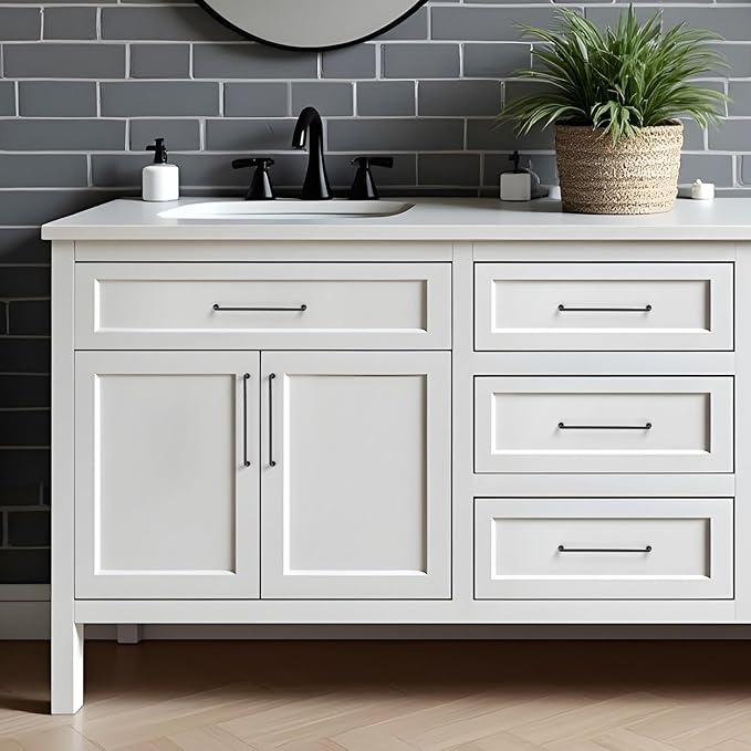 JOY DECOR Cabinet Pulls – 8-3/4 Inch Hole Center, Matte Black, 5 Pack, Zinc Alloy Cabinet Handles for Drawers & Cupboard – Vintage Style Hardware for Kitchen, Bathroom, Dresser, Furniture Makeover