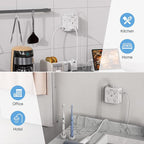 Surge Protector 8 Outlet Extender, TESSAN Multi Outlet Splitter with 3 USB Wall Charger (1 USB C Port), 3-Sided Multiple Plug Power Strip 1700J, Charging Station for Home Office Dorm Room (Pack of 2)