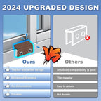 Window Locks for Sliding Windows - Sliding Window Lock Security with Keys - Adjustable Sliding Door Lock - Without Drilling Easv to Install Child Locks for Sliding Door,Patio Door(8 Sets Brown)