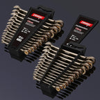 DISEN 13pcs 90-Teeth Ratchet Wrenches Set, Fixed Head Metric Ratcheting Wrench Set 6, 8, 9, 10, 11, 12, 13, 14, 15, 16, 17, 18, 19MM, Cr-V Constructed, Nickel Plating with Organizer