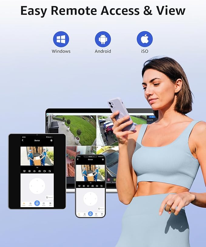 ANNKE Wireless Camera System, 16CH Expandable 4K Security NVR, 8Pcs 3MP Outdoor Cameras, 2-Way Audio, Dual-Band WiFi, Human Detection, IP66 Waterproof, 2TB HDD, Compatible with Alexa, 24/7 Protection