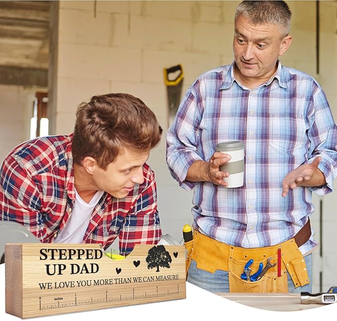 Steppedup Dad Birthday Gifts from Daughter Son Wife Ideal Christmas Tool Gifts for Dad Father Daddy Step Bonus New Dads Spirit Level Bottle Opener Present for Birthday Fathers Day