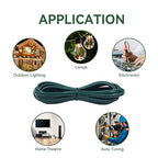 18 Gauge SPT-1 Wire Green 100FT 6PCS Specialized Vampire Plug Landscape Lighting Wire, can be Used as a Cord for Indoor Low Voltage Devices and Outdoor String Light Power Cord Extension