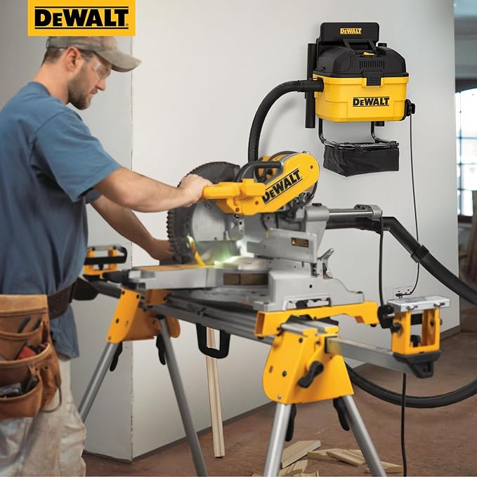 DEWALT Portable 6 Gallon 5 Horsepower Wall-Mounted Garage Wet Dry Vacuum Cleaner DXV06G
