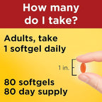 Nature Made CoQ10 200mg, Dietary Supplement for Heart Health Support, 80 Softgels, 80 Day Supply