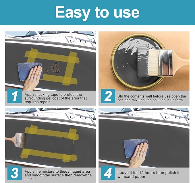 Battleship Grey Marine Coatings Topside Paint 32 Oz Grey+10 Fl Oz diluent, Marine Wood and Fiberglass Primer,Suitable for use on fiber,Suitable for use on fiberglass, wood or metal surfaces above the waterline