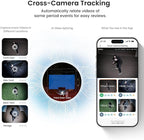 aosu Add-on Cam, 3K/5MP, Solar Powered, Up to 4PCS Security Cameras Can be Connected to 1 Homebase, Requires SolarCam/WirelessCam System's Homebase (Not Doorbell Homebase)