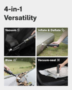 HOTO Handheld Car Vacuum Cleaner Cordless, 4-in-1 Portable Mini Vacuum with 20000Pa Strong Suction, Electric Compressed Air Duster Blower for Car, Desk, Computer, Keyboard, Home, Office Cleaning