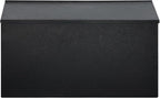 Dalmbox Wall-Mount Mailbox Large Mailbox for Post Rust-Proof Galvanized Steel Box for Outside or Townhouse Horizontal Style, Black, 15.7” x 4.3” x 9.4”