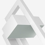 LamQee 2 Packs Modern Outdoor Wall Lights 3000K Integrated LED Outdoor Wall Sconces Lighting, Contemporary Exterior Lighting Fixtures Outside Wall Mount Lights for House Porch Door Garage, Matte White