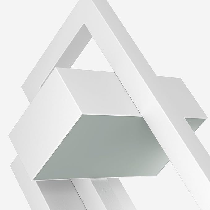 LamQee 2 Packs Modern Outdoor Wall Lights 3000K Integrated LED Outdoor Wall Sconces Lighting, Contemporary Exterior Lighting Fixtures Outside Wall Mount Lights for House Porch Door Garage, Matte White