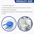Toilet Flapper Replacement kit 2 Inch Universal for American Standard Toilet Tank Flapper Stopper Flap Rubber Plug for Kohler, Gerber Toilet with 2'' Flush Valve, Easy to Install Stainless Chain