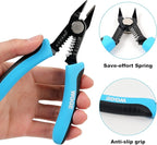 WGGE Wire Cutters Precision Flush Pliers with Supplementary Stripping, Cutting Pliers, Handy and Slim Diagonal Cutters, Ultra Sharp Wire Cutter, 10-20AWG wire stripper (6 inch)