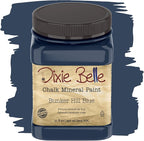 Dixie Belle Paint Company Chalk Finish Furniture Paint - Bunker Hill (32oz) - Matte Indigo Blue Chic Chalk Mineral DIY Furniture Paint