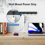 K KASONIC - 50-Feet 3 Outlet Extension Cord, UL Listed, 16/3 SJTW 3-Wire Grounded, 10 Amp 125 V 1625 Watts, Multi-Outlet Indoor/Outdoor Use, White