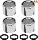 Litoexpe 15/16 Inch Faucet Aerator 4 PCS, Kitchen Sink Aerator Replacement Parts, Sink Faucet Female Thread Faucet Filter with Brass Shell and Gasket for Bathroom