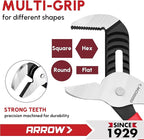 ARROW Groove Joint Pliers, 12" Adjustable Water Pump Pliers with 7 Jaw Positions, Serrated Jaws and Comfort Dip-grip Handle, Ideal for Plumbing Repair and Home Maintenance