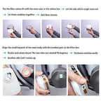 2 Pack 6200 Half Face Paint Respirator Mask with Filters, Active Carbon Gases Chemicals Respirator for Vapors, Dust,Formaldehyde, Sanding, Polishing, Spraying,Machine Polishing and other Work