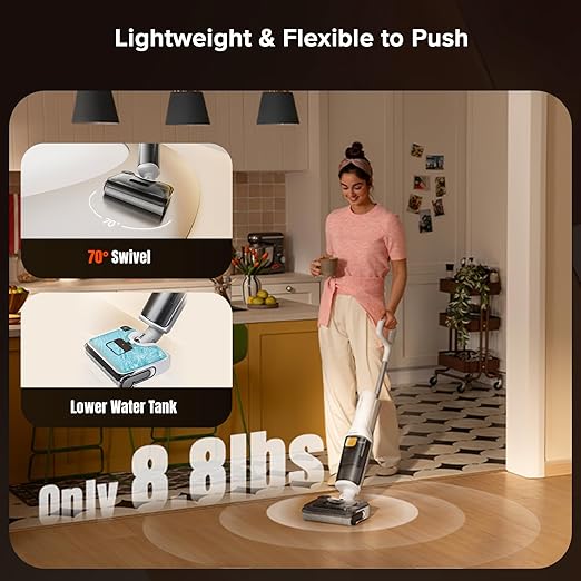 roborock F25 GT Vacuum Mop All in One, Wet Dry Vacuum Cleaner Cordless, 20000Pa Floor Cleaner Machine for Tile Hardwood Wood Vinyl Floor, Edge to Edge Self Cleaning Electric Mop with 180° Lie-Flat