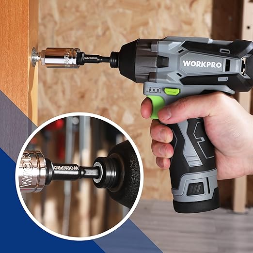 WORKPRO 3-Piece Socket Adapter Extension Set, 1/4, 3/8, 1/2-Inch Drive, 1/4-Inch Hex Shank, Impact Grade Extension Bit With Holder For Power Drill & Impact Driver