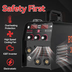 135Amp MIG/Lift TIG/Stick Welder, 3 in 1 IGBT Inverter Welding Machine, 110V Flux Core Welder with Large LED Digital Display, Synergic Control, Hot Start for DIY, Automotive and Home Repair