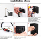 4 PCS LED 12W Outdoor Wall Lights Sconces Exterior/Interior Up and Down Lights IP65 Waterproof Modern Outdoor Lighting Fixtures Square Aluminum Exterior Wall Mount Light White 4000K Natural Lights