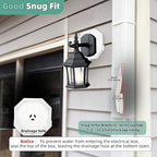 Vinyl Siding Mounting Block, Qulity Plate 130110006001 Octagon Outdoor Light Block for 1/2 inch Lap Double and 4 inch Height Siding, Small White 1 Pack