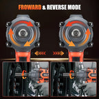 1500N.m (1100Ft-lbs) Cordless Impact Wrench 1/2" Brushless High Torque Impact Wrench with 2x 4.0Ah Batteries, 6 Sockets for Car, RV, Truck Wheel Lug Nuts