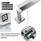 YACVCL 5-Piece Bathroom Hardware Accessories Set 23.6 inch Towel Bar Towel Rack Sets Modern Towel Ring Kit Stainless Steel Wall Mounted (Brushed Nickel)