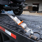 VULCAN Complete Axle Strap Tie Down Kit with Wire J-Hook Ratchet Straps - Silver Series Webbing - Includes (4) 22 and (4) 36 Inch Axle Tie Downs, and (4) 8' Wire Hook Straps