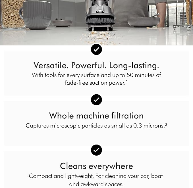 Dyson Car+Boat Handheld Vacuum, Cordless and Lightweight, Cleans Hard Surfaces and Upholstery, 115AW, 2 Power Modes, Up to 50 Minutes²