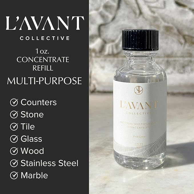 L'AVANT Collective Multipurpose Surface Cleaner Refill (1 Pack) | Provides a Powerful Clean to Remove Grease & Grime | Fresh Linen Scent | 1 FL oz