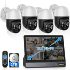 All-in-One 4K PT PoE Outdoor Wired Security Camera System Home Wired Cameras Video Surveillance