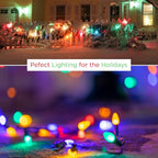 GoodBulb 7-Watt C9 Red Ceramic Holiday Light Bulbs Intermediate E17 Base 50 Lumens Christmas Lights Bulbs Ideal for Holiday Decorations Pack of 25 Bulbs