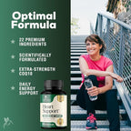 Heart Supplements for Men & Women, 1650mg for Heart Health Support with CoQ10, Hawthorn, Plant Sterol & More, Heart Vitamins & Extracts to Support Nitric Oxide & Energy Production - 60 Capsules