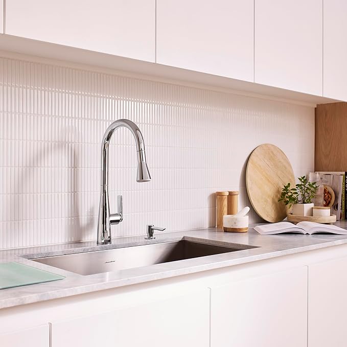 American Standard 1048810000 Aspirations Single-Hole Kitchen Sink Faucet with Pull-Down Sprayer, 1.8 GPM, Polished Chrome