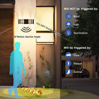 2 Pack Motion Sensor Outdoor Wall Light Fixture Up Down Porch Lights Modern Dusk to Dawn Exterior Sconce Light Wall Mount Outside Coach Lantern for House Front Door Garage (With 4 Dimmable Warm Bulbs)