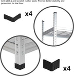 Amazon Basics 4000IBS Heavy Duty Adjustable Storage Shelving Unit, 5 Shelf, High-Grade Aluminum, Silver, 60 x 24 x 78 Inch