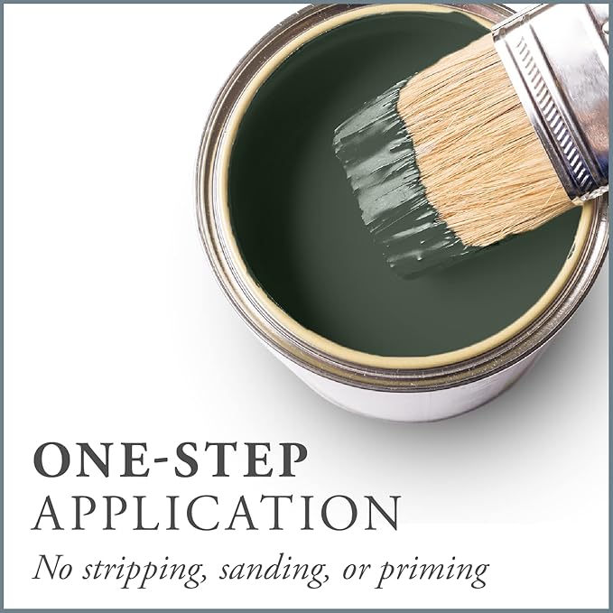 AMY HOWARD AT HOME Chalk-Based One Step Paint for Furniture, Cabinetry, Decor, Finish, and More | No Stripping, Sanding, or Priming | Dark Base | 16 Ounce | Cherbourg