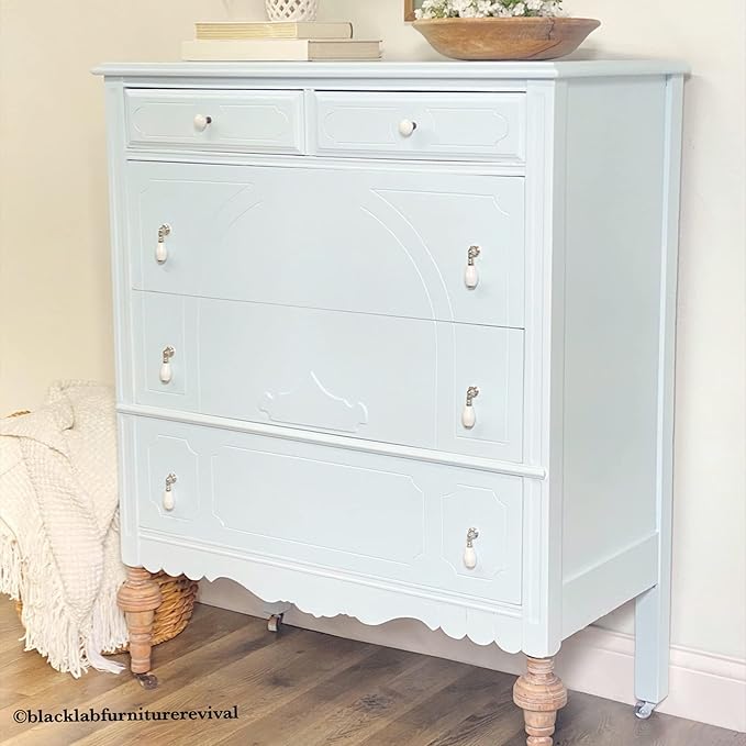 Dixie Belle Paint Company Chalk Finish Furniture Paint - Haint Blue (16oz) - Matte Pastel Blue Chic Chalk Mineral DIY Furniture Paint