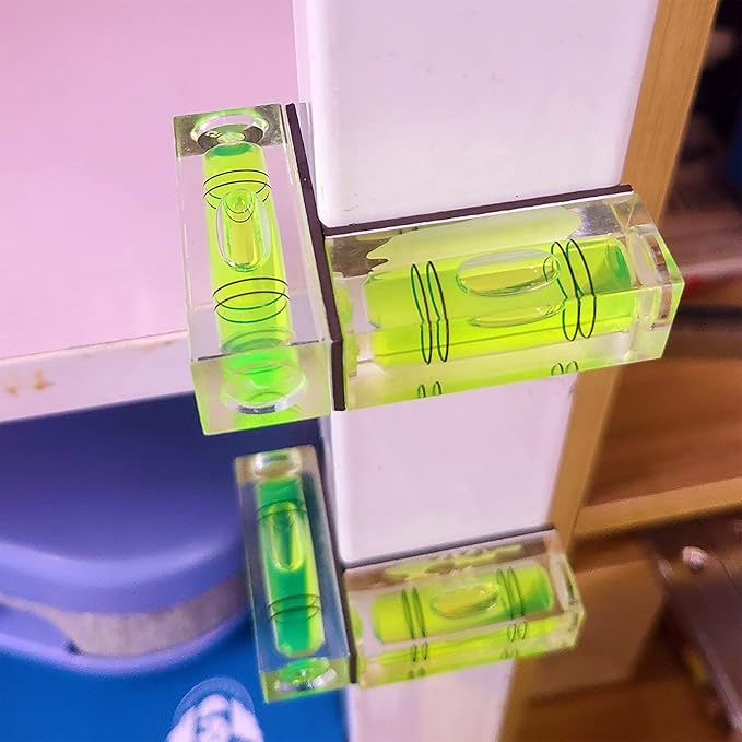 Magnetic Mini Small Bubble Level Tool Scope Square Pocket Long Stick On High Precision Horizontal (4pcs 1.6inch 40mmx17mmx15mm)