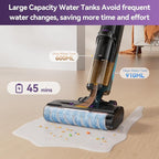 Twotoo Wet Dry Vacuum Cleaner, 45 Mins Runtime Cleaning Area 2,583 ft², Cordless Vacuum Cleaner, Cordless Vacuum and Mop All in One, Self-Cleaning,for Hard Floors Sticky Messes and Pet Hair,W15