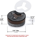 GorillaFelt CB240 Chair Leg Floor Protectors/Felt Glides (Set of 8) Tap On Felt Furniture Pads Guaranteed to Stay On, 3/4 Inch Round Sliders