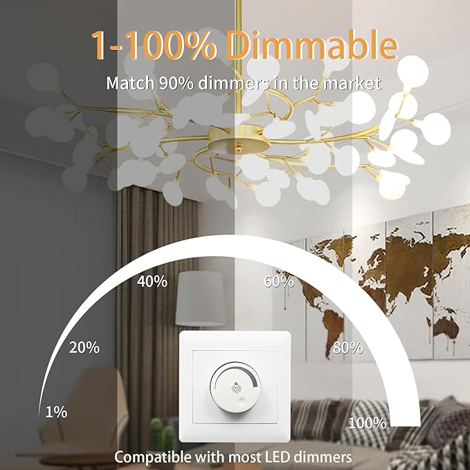 G9 LED Bulb Dimmable 3.2W (30-40W Halogen Bulb Equivalent), Cool White 6000K, 120V 350LM G9 Bi Pin Base Light Bulbs for Chandelier Light, No Flicker, 360° Beam Angle, 6 Pack
