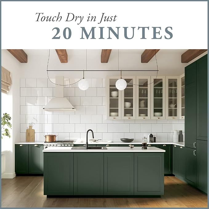 AMY HOWARD AT HOME Chalk-Based One Step Paint for Furniture, Cabinetry, Decor, Finish, and More | No Stripping, Sanding, or Priming | Dark Base | 32 Ounce | Cherbourg