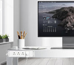 40W Fast Charging Under Desk Power Strip,12 Outlet Mountable Power Strip with 4 USB,1200J Surge Protection,10FT Flat Extension Cord