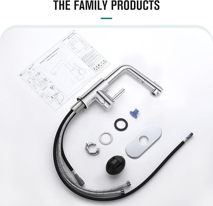 CREA Sink Faucets with Sprayer - Pull Out Bathroom Faucet - Single Hole 1 Handle Bar Faucets for Mini Pre Sink RV Outdoor Laundry Room - Chrome Stainless Steel